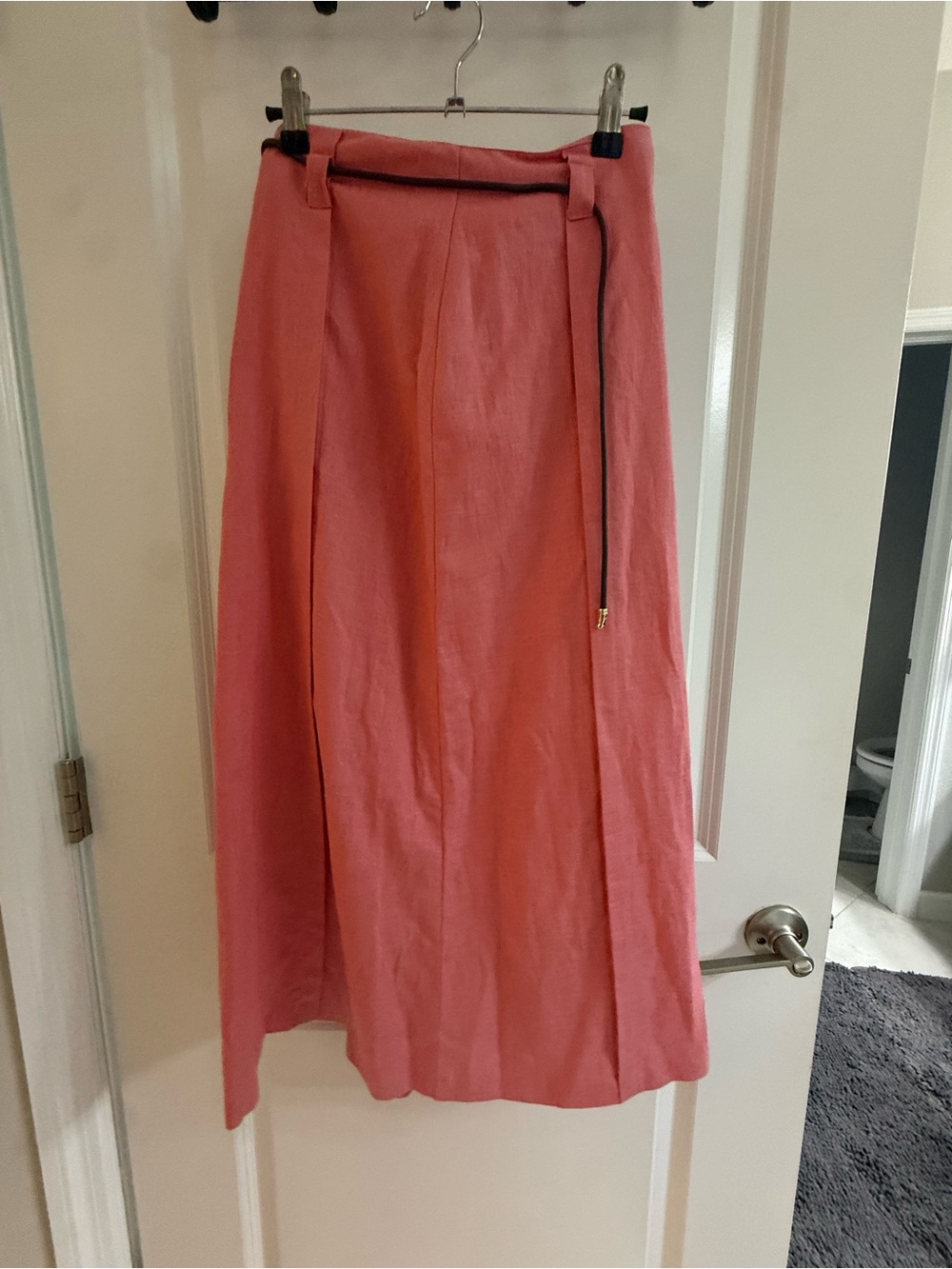 Zara Pink Wrap Maxi Skirt with Tie Belt - Picture 3 of 3